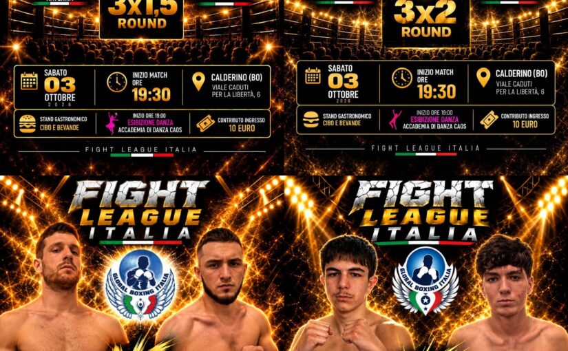SABATO 3 OTTOBRE 2026 DEBUTTIAMO A CALDERINO (Bologna)